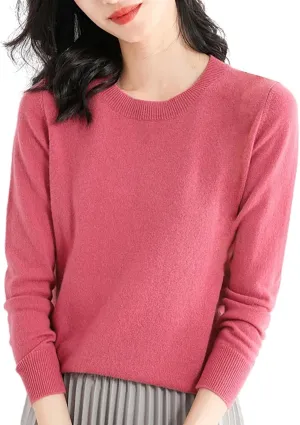 2024 New Cashmere Sweaters for Women Mock Neck Soft Long Sleeve Pullover Sweater Classic Fall/Winter Sweater Tops