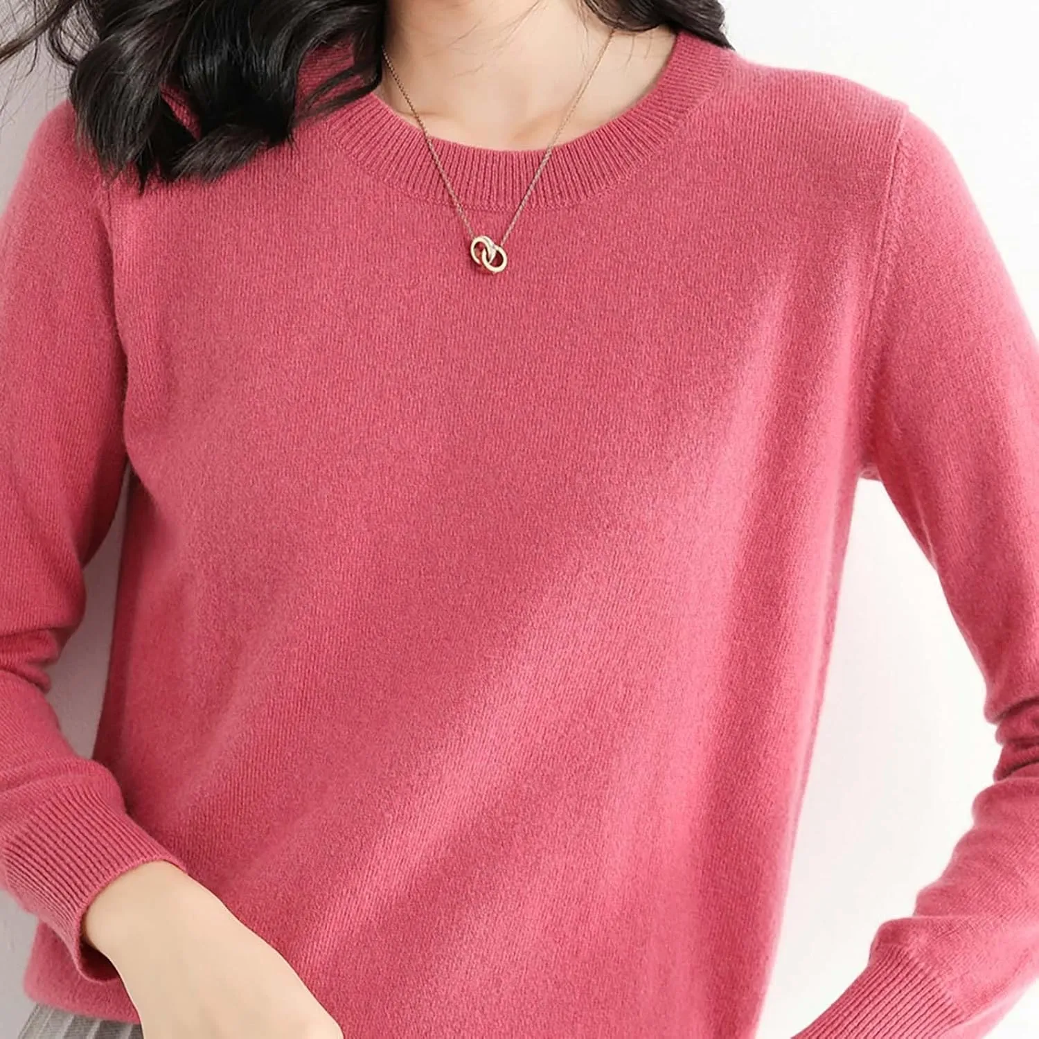 2024 New Cashmere Sweaters for Women Mock Neck Soft Long Sleeve Pullover Sweater Classic Fall/Winter Sweater Tops