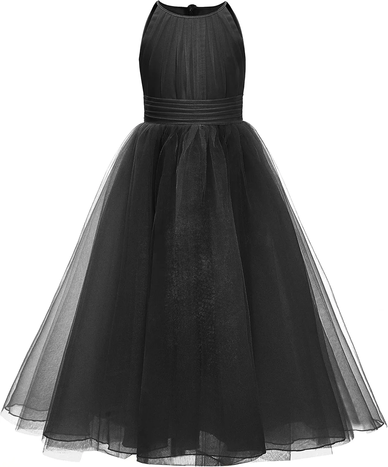 Abaowedding Flower Girls Tulle Chiffon Dresses Kids Wedding Party Pageant Ball Gowns