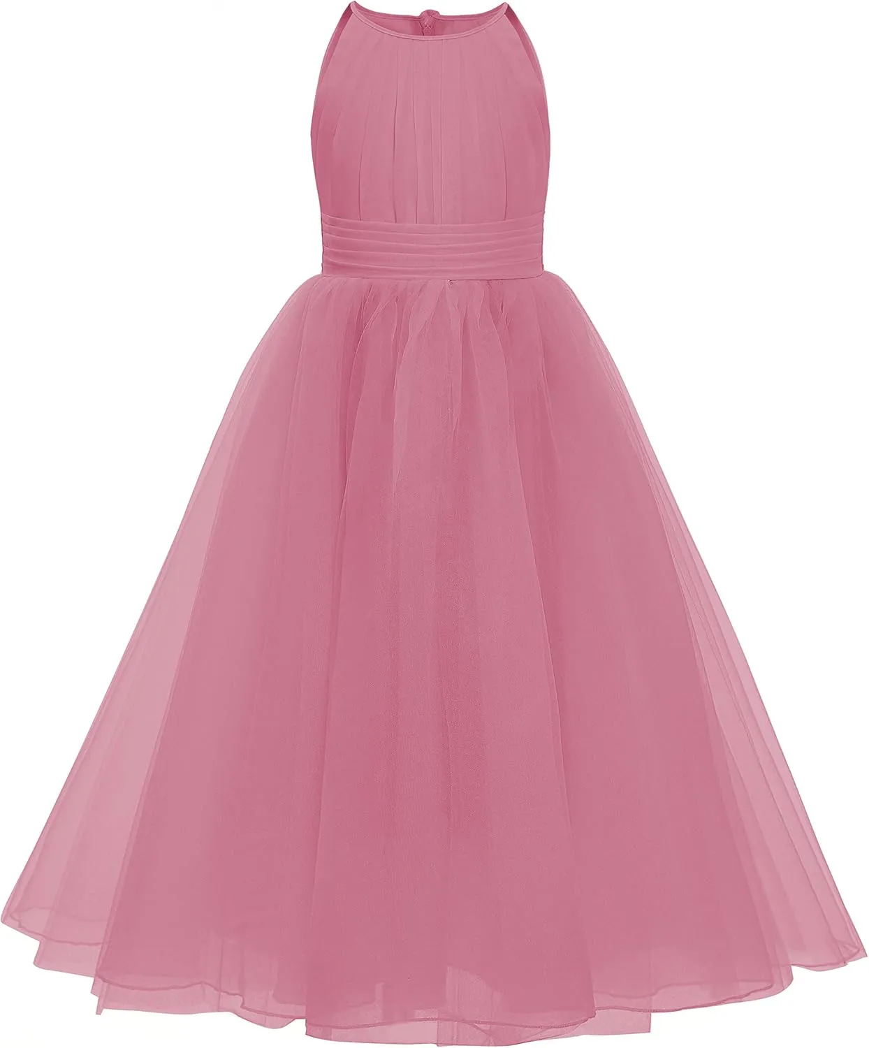 Abaowedding Flower Girls Tulle Chiffon Dresses Kids Wedding Party Pageant Ball Gowns