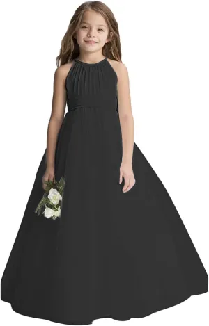 Abaowedding Flower Girls Tulle Chiffon Dresses Kids Wedding Party Pageant Ball Gowns