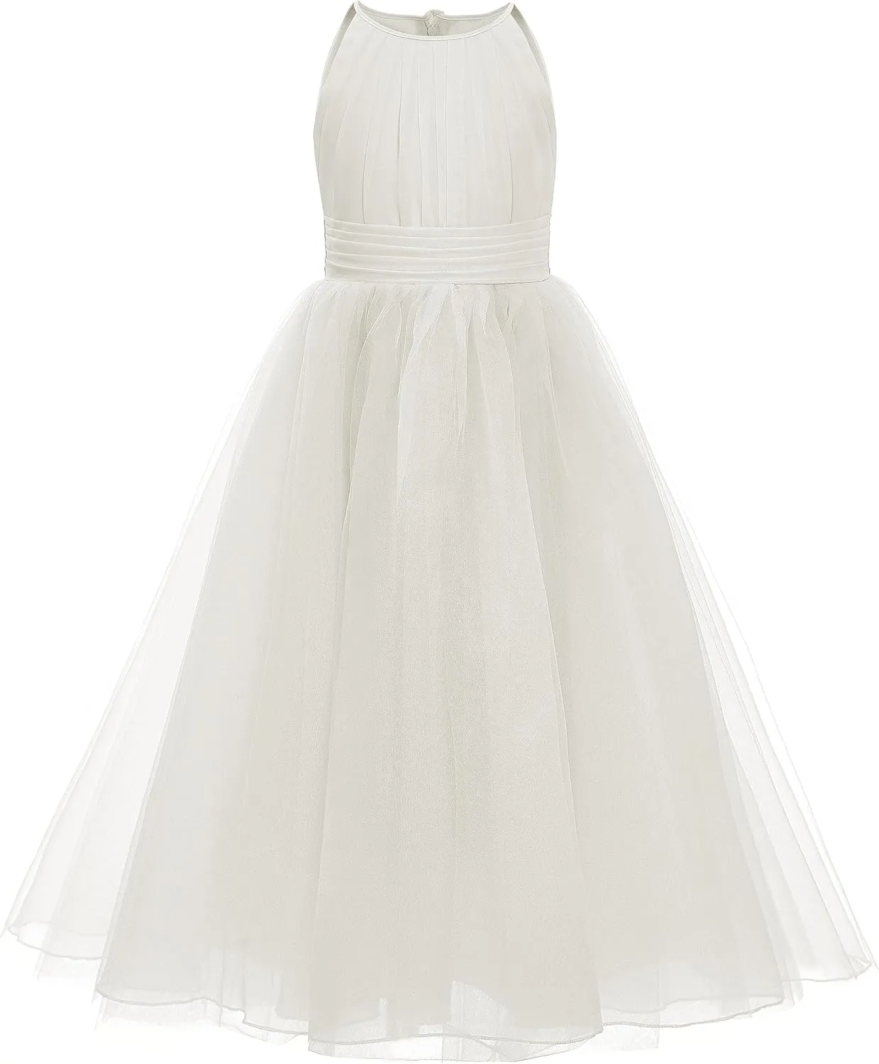 Abaowedding Flower Girls Tulle Chiffon Dresses Kids Wedding Party Pageant Ball Gowns