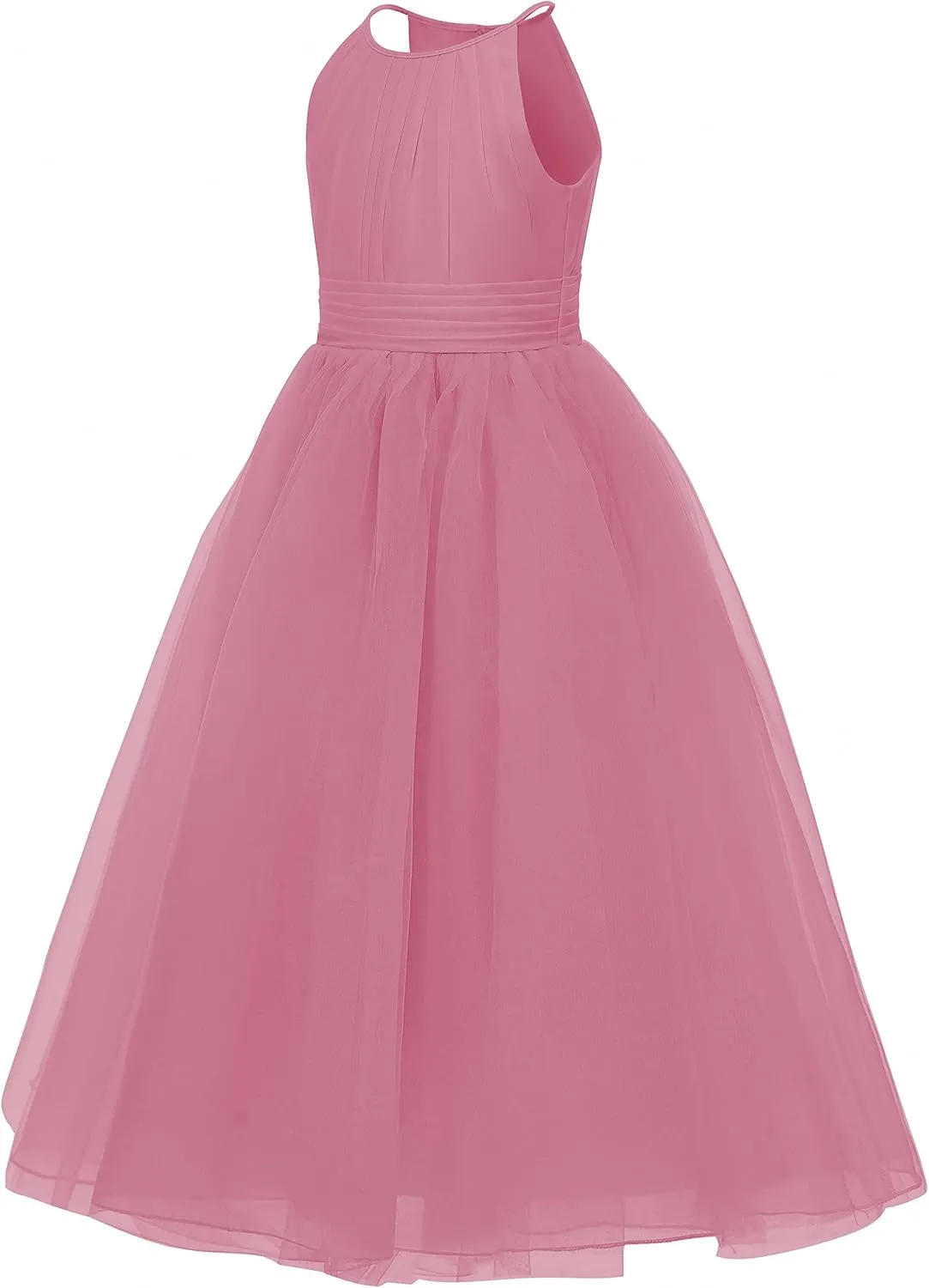 Abaowedding Flower Girls Tulle Chiffon Dresses Kids Wedding Party Pageant Ball Gowns