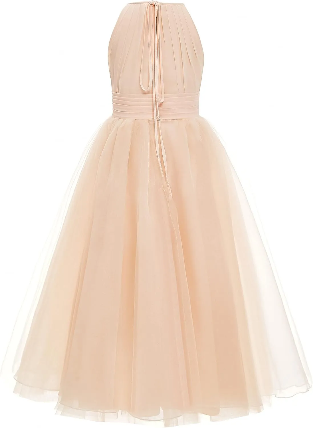 Abaowedding Flower Girls Tulle Chiffon Dresses Kids Wedding Party Pageant Ball Gowns