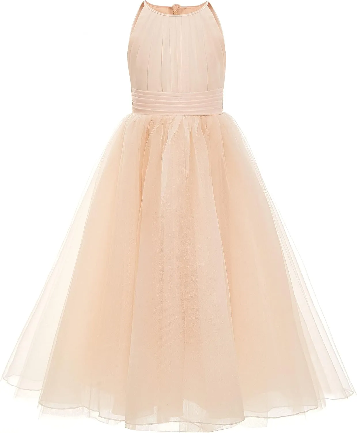 Abaowedding Flower Girls Tulle Chiffon Dresses Kids Wedding Party Pageant Ball Gowns
