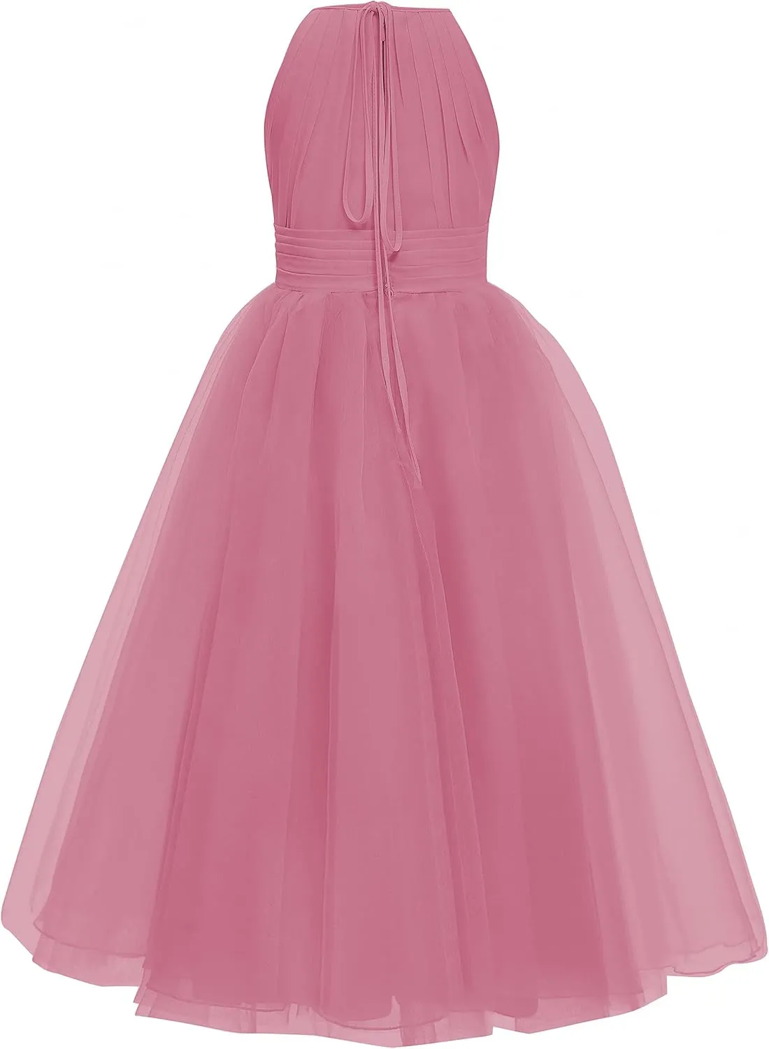 Abaowedding Flower Girls Tulle Chiffon Dresses Kids Wedding Party Pageant Ball Gowns