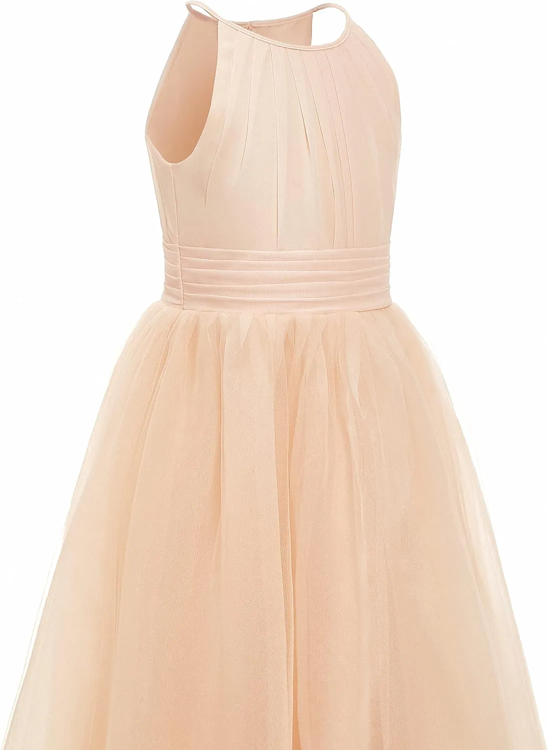 Abaowedding Flower Girls Tulle Chiffon Dresses Kids Wedding Party Pageant Ball Gowns
