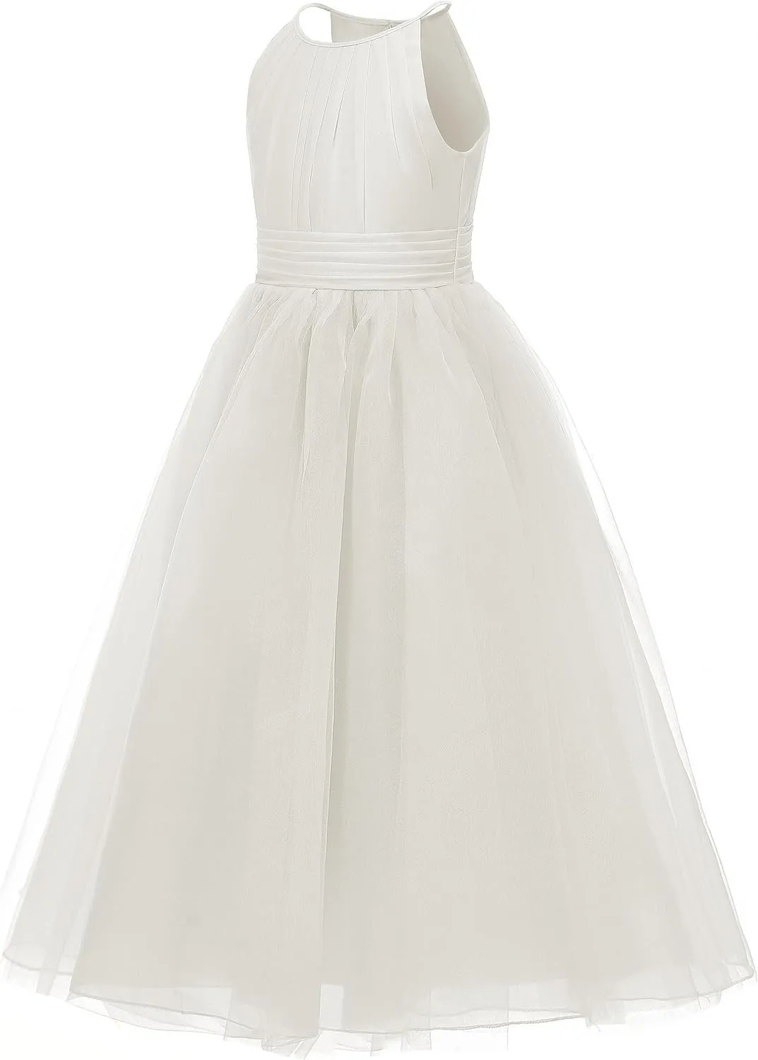 Abaowedding Flower Girls Tulle Chiffon Dresses Kids Wedding Party Pageant Ball Gowns