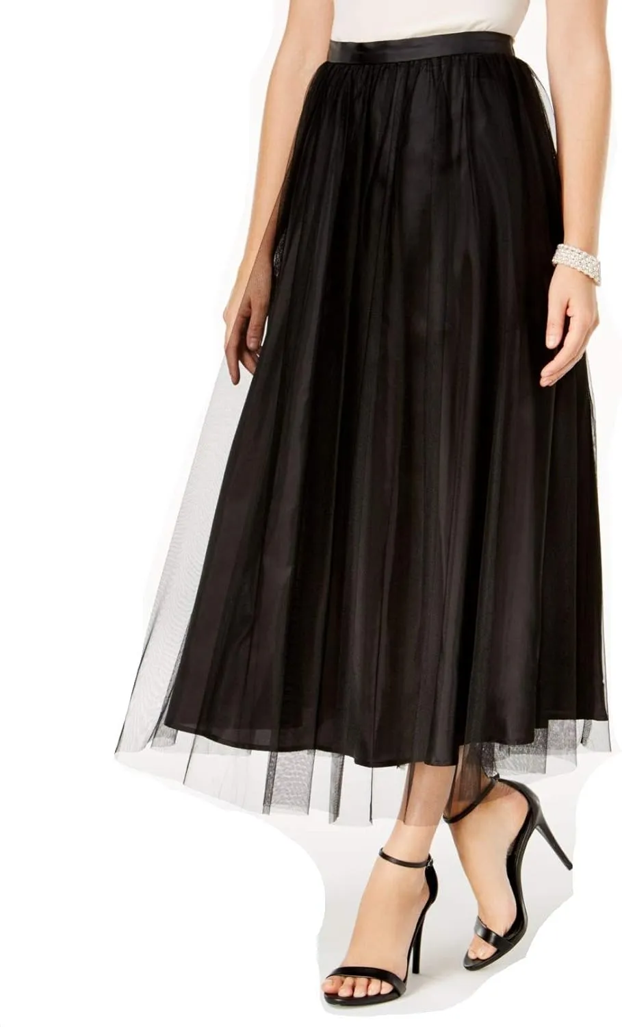 Alex Evenings Women's Midi Length Formal Skirt (Reg and Petite)