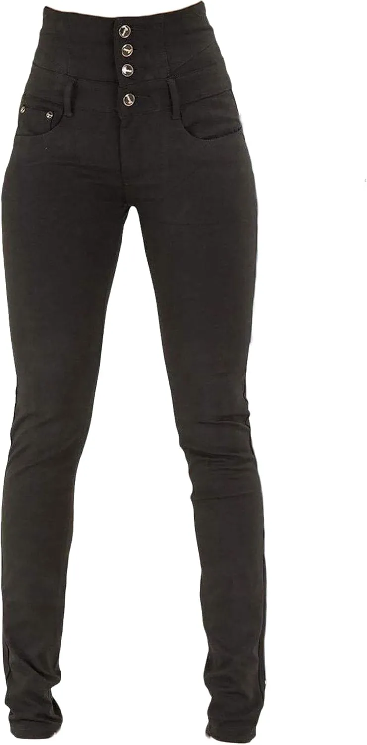 Andongnywell Women's high-Rise Slim-fit Stretch Plus Size Jeans High Waisted Sexy Skinny Denim Pants Trousers
