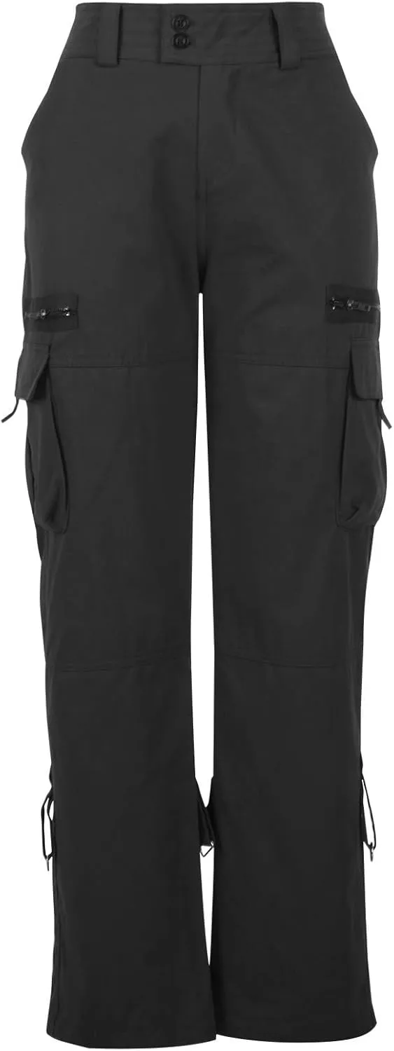 Anjikang Women's Cargo Pants Teen Girl Y2K Trendy High Waist Parachute Pants Baggy Wide Leg Trousers Hiking Pants with Pocket