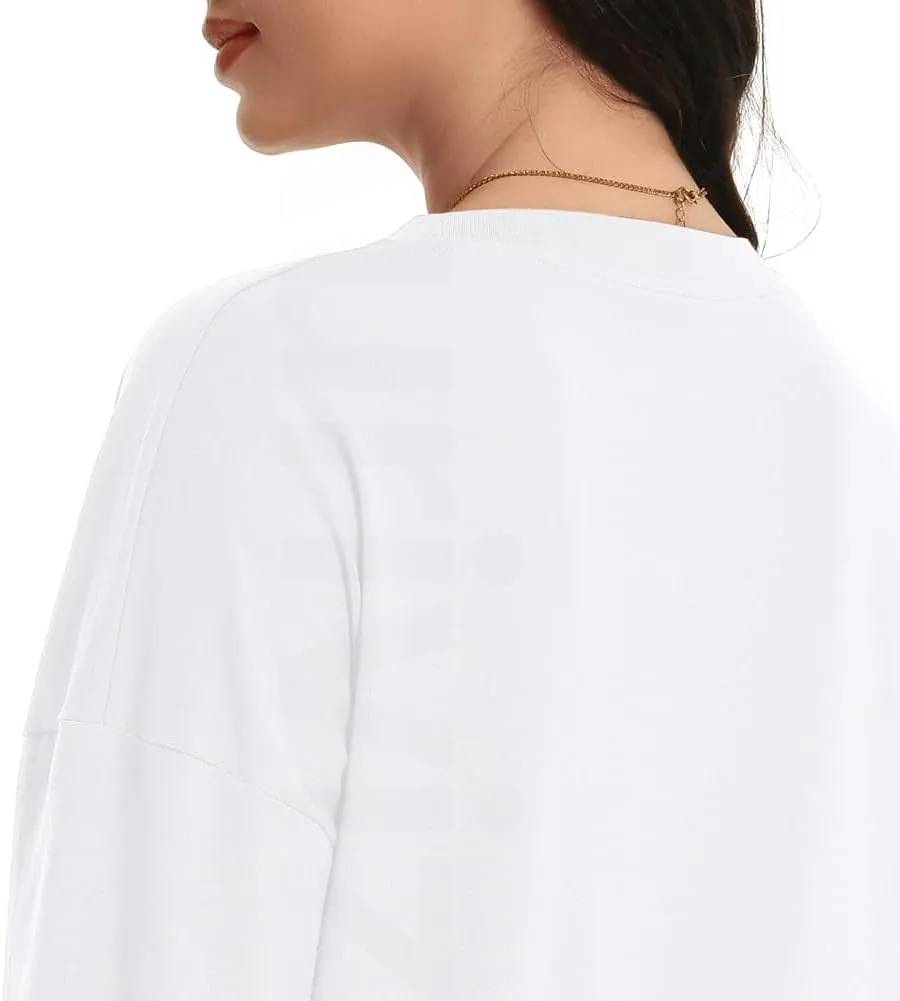 Auriviz Womens Long Sleeve Shirts Loose Fitted Crewneck Basic Tops Casual Tees Outfits Spring Clothes 2025