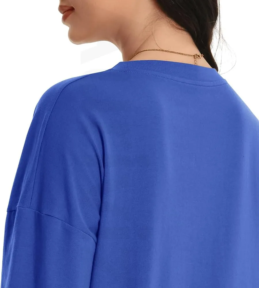 Auriviz Womens Long Sleeve Shirts Loose Fitted Crewneck Basic Tops Casual Tees Outfits Spring Clothes 2025