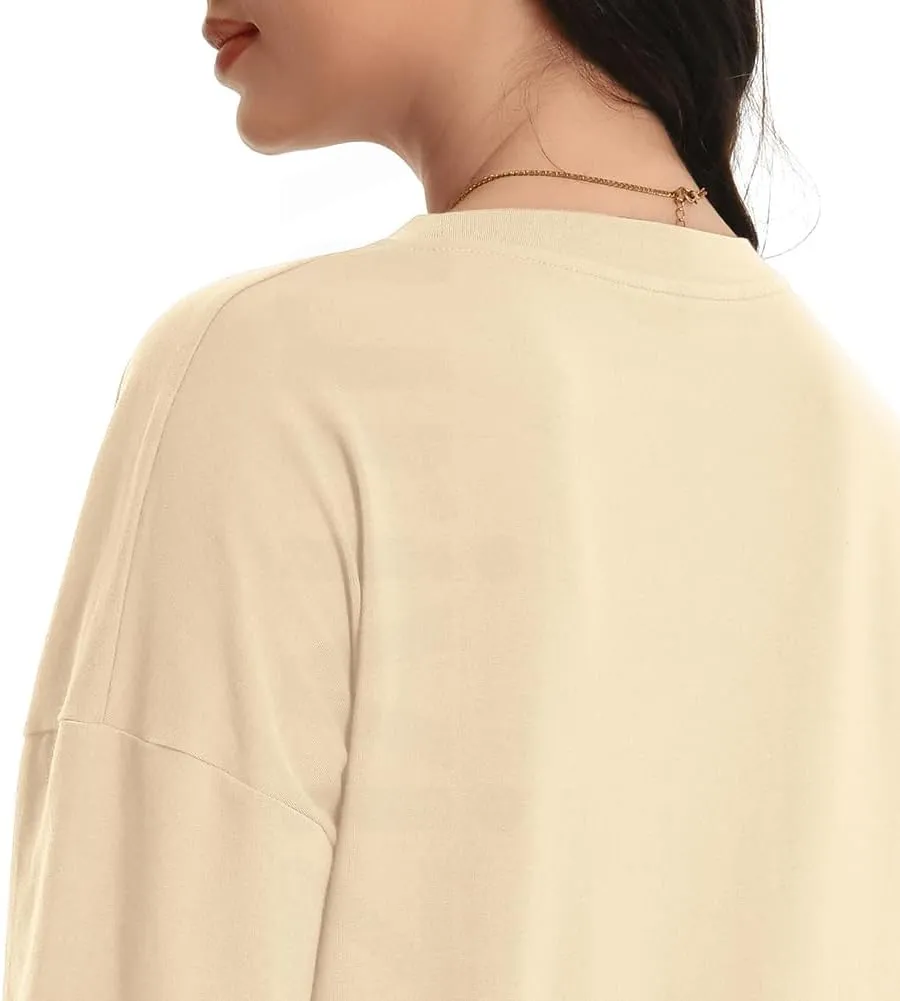 Auriviz Womens Long Sleeve Shirts Loose Fitted Crewneck Basic Tops Casual Tees Outfits Spring Clothes 2025