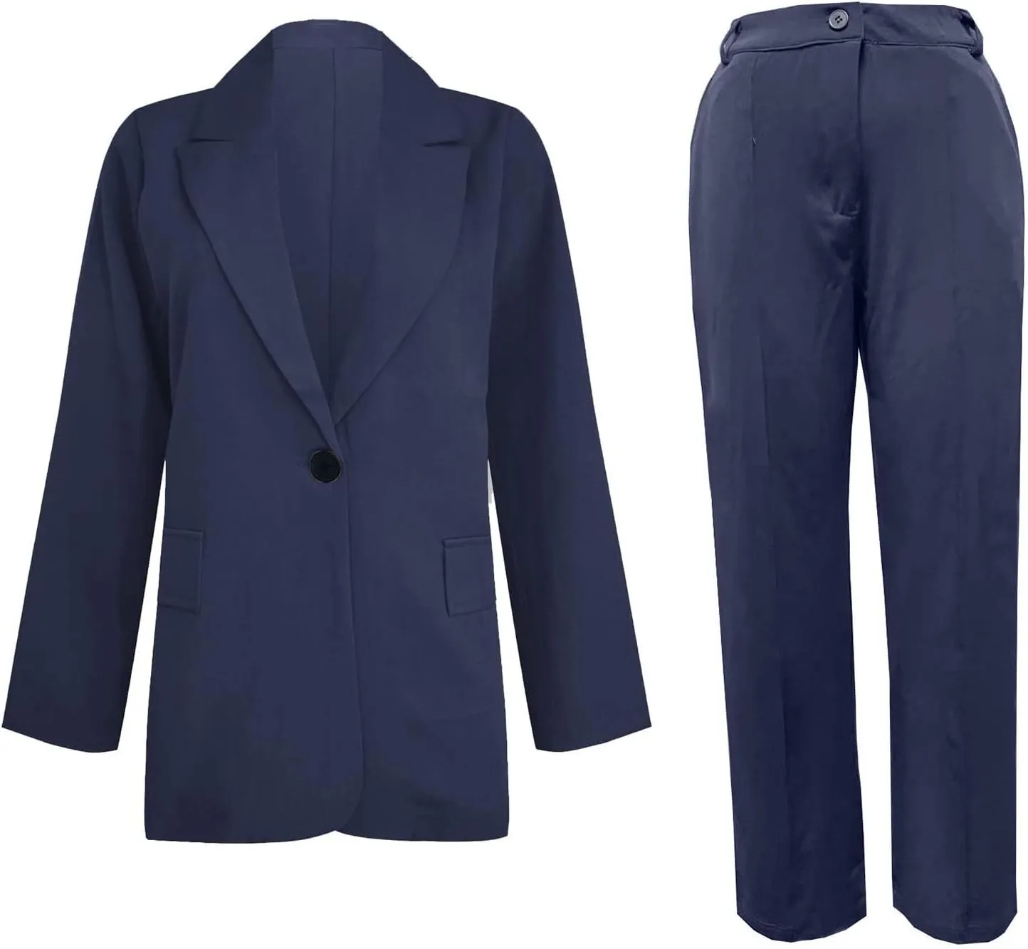 Blazer Sets Women 2 Piece Outfits Business Casual Outfits 2025 Dressy Casual Pant Suits Plus Size Wide Pants Suit Set
