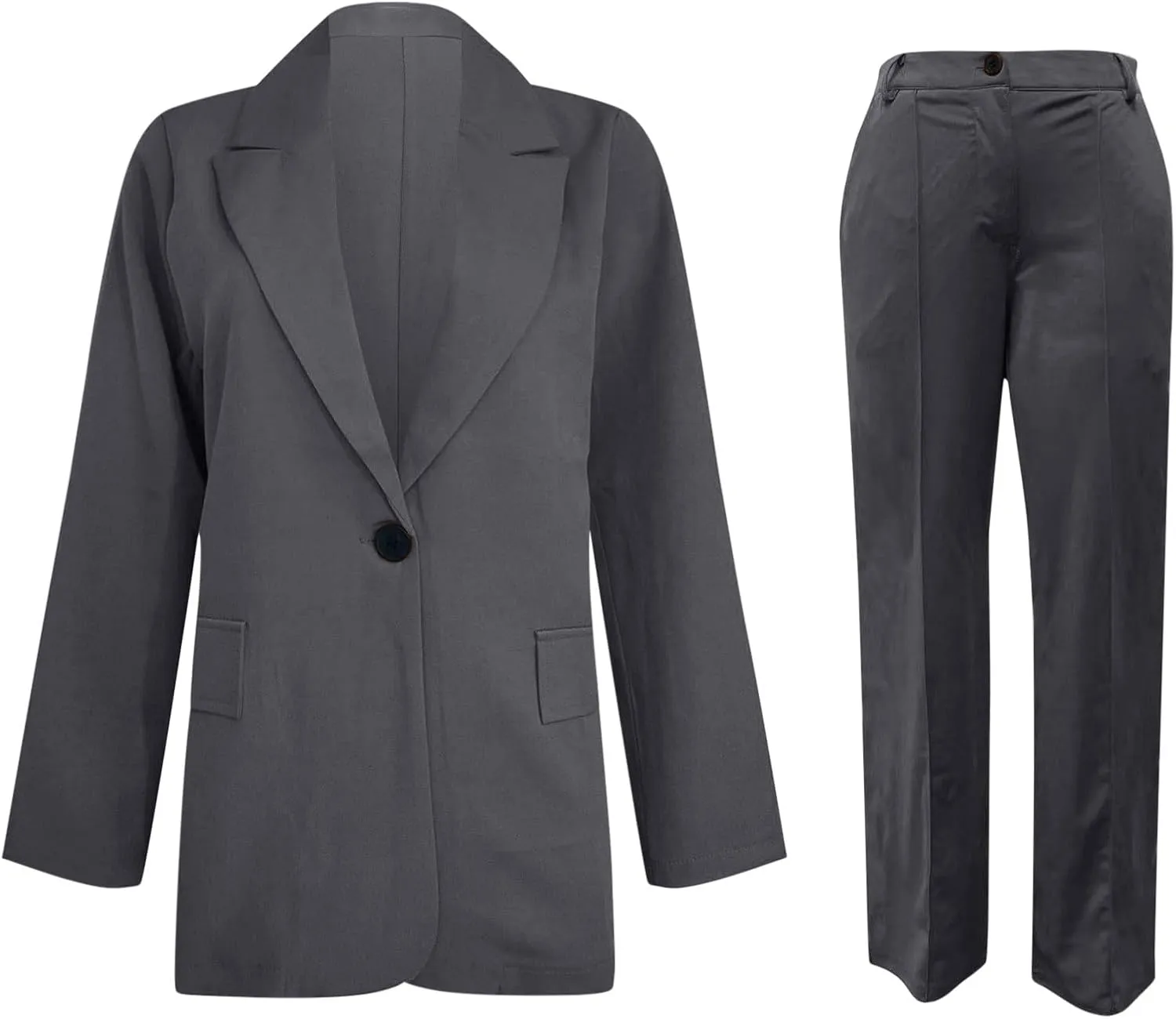 Blazer Sets Women 2 Piece Outfits Business Casual Outfits 2025 Dressy Casual Pant Suits Plus Size Wide Pants Suit Set