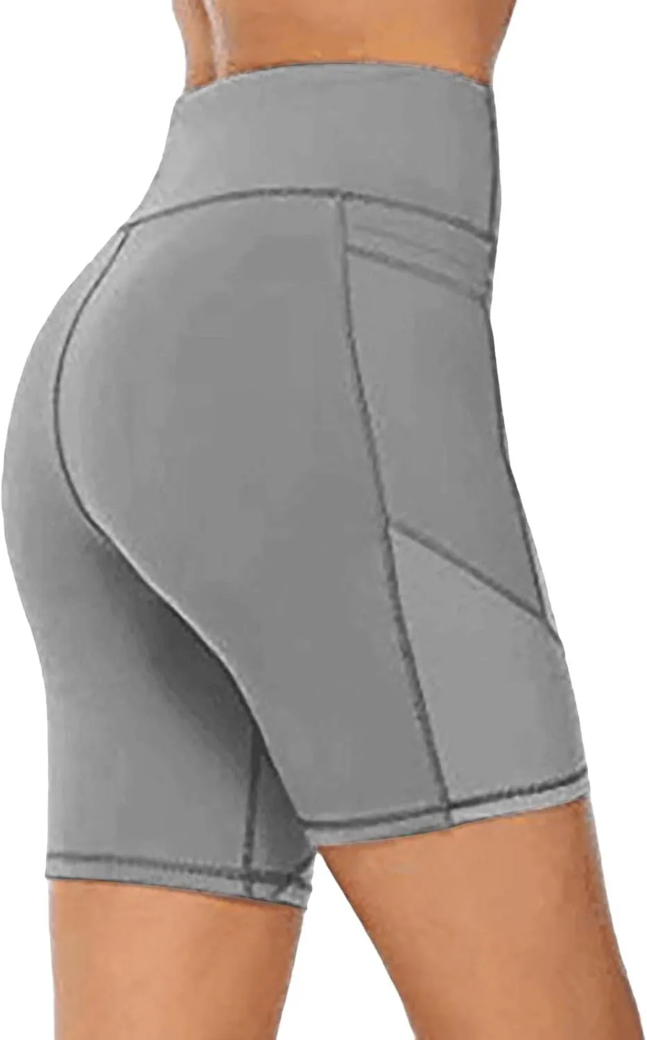 Buttery Soft Shorts Women Butt Lifting Shorts Pockets High Waisted Biker Anti Cellulite Up Gym Yoga Running Sport