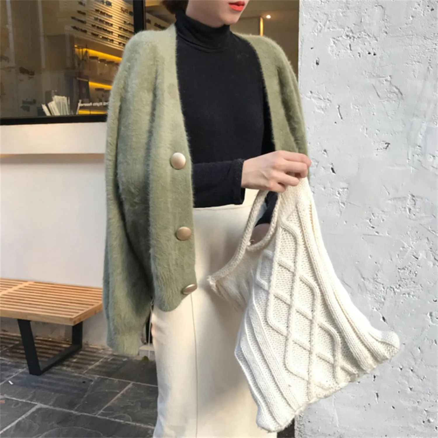 Cardigans for Women Fashion Oversized V Neck Button Up Open Front Cropped Knit Cardigan Sweater Fall Clothes