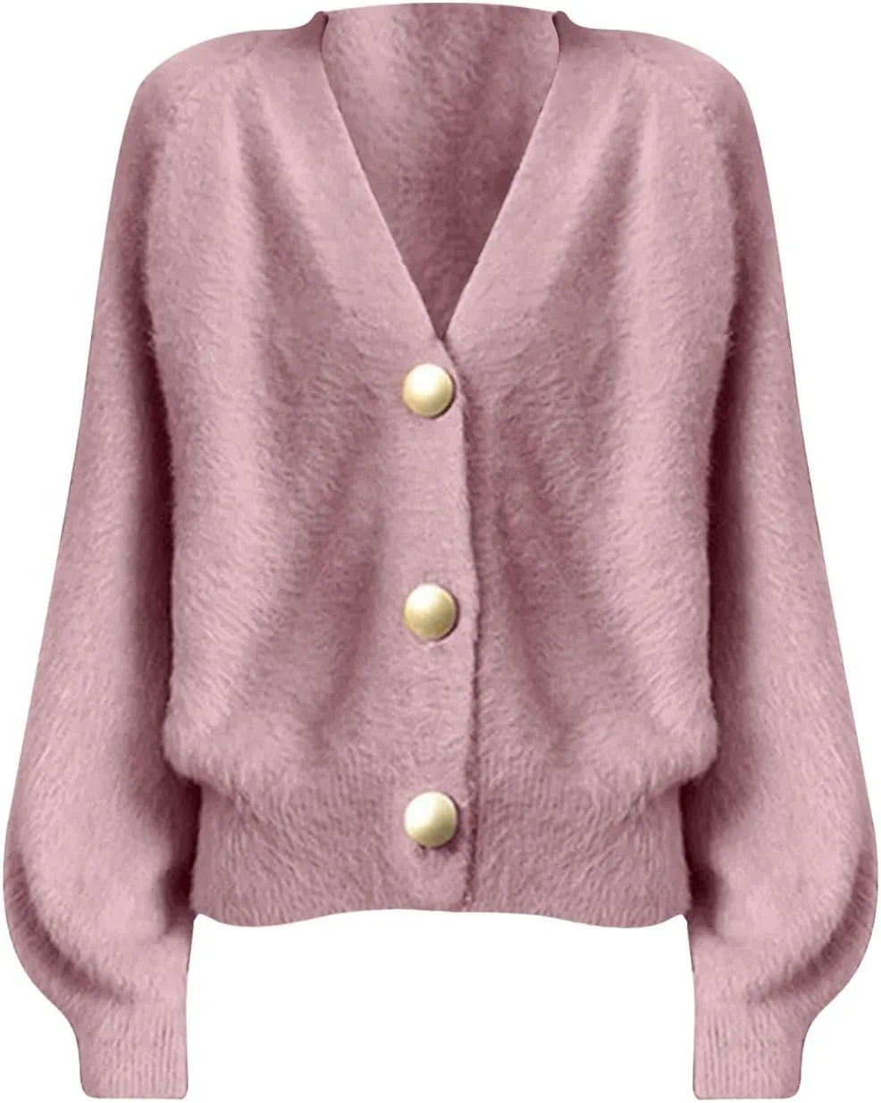 Cardigans for Women Fashion Oversized V Neck Button Up Open Front Cropped Knit Cardigan Sweater Fall Clothes