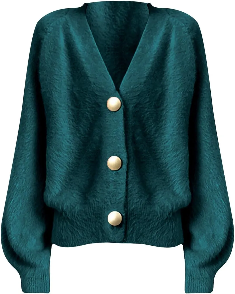 Cardigans for Women Fashion Oversized V Neck Button Up Open Front Cropped Knit Cardigan Sweater Fall Clothes