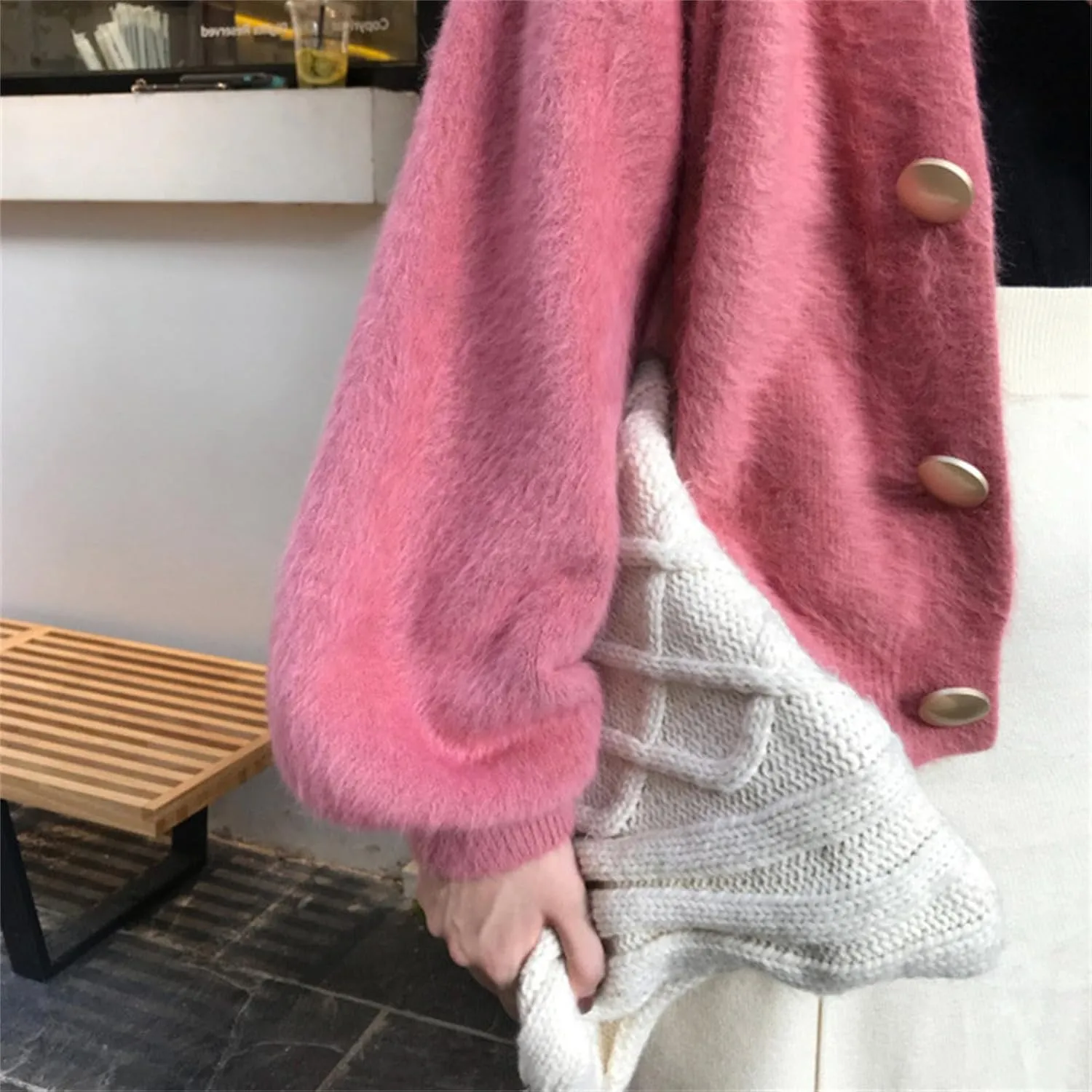 Cardigans for Women Fashion Oversized V Neck Button Up Open Front Cropped Knit Cardigan Sweater Fall Clothes