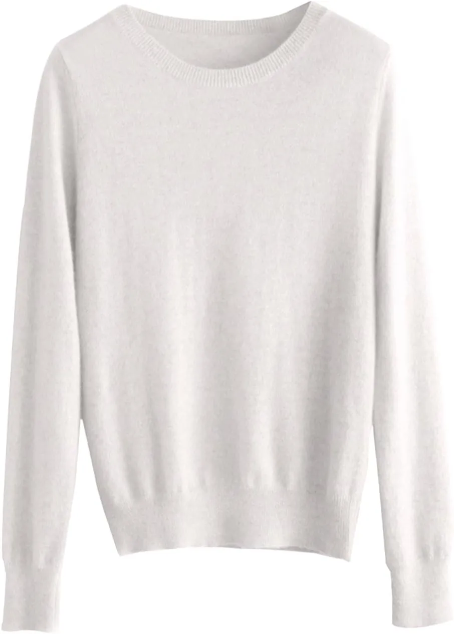 Cashmere Sweaters for Women Long Sleeve Causal Pullover Tops Soft Warm Cozy Lightweight Thin Spring Knit Sweaters