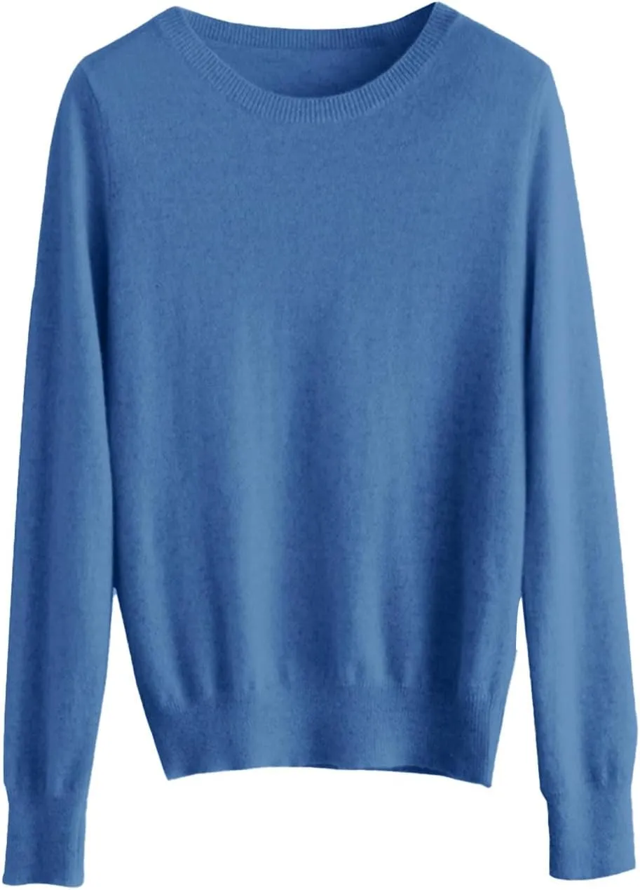 Cashmere Sweaters for Women Long Sleeve Causal Pullover Tops Soft Warm Cozy Lightweight Thin Spring Knit Sweaters