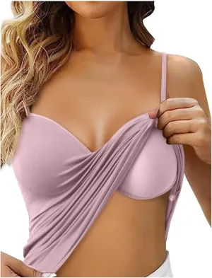 Cute Adjustable Spaghetti Straps Tank Tops for Women Camisole Sleeveless Summer Blouses Cami Strap 2025 Basic Spring