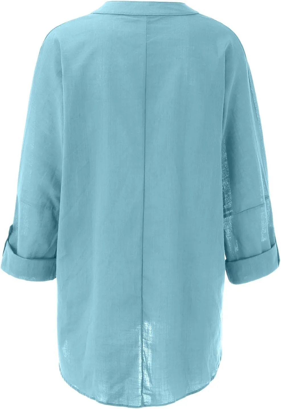 Dressy Blouses Neckpartystylish T-Shirt Casual Loose Tunic Tops Shirts for Women Trendy Summer Cotton Linen Tops for