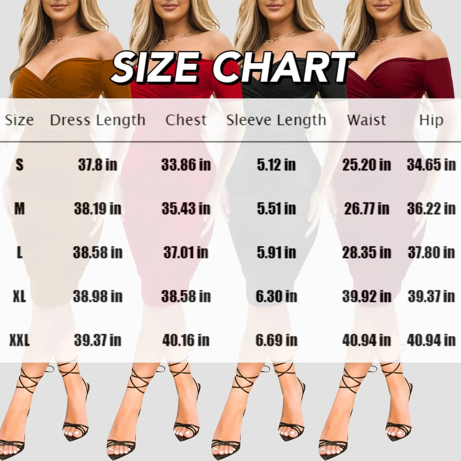 Ekaliy Women's Sexy Off The Shoulder Midi Dress Ruched Bodycon Dresses