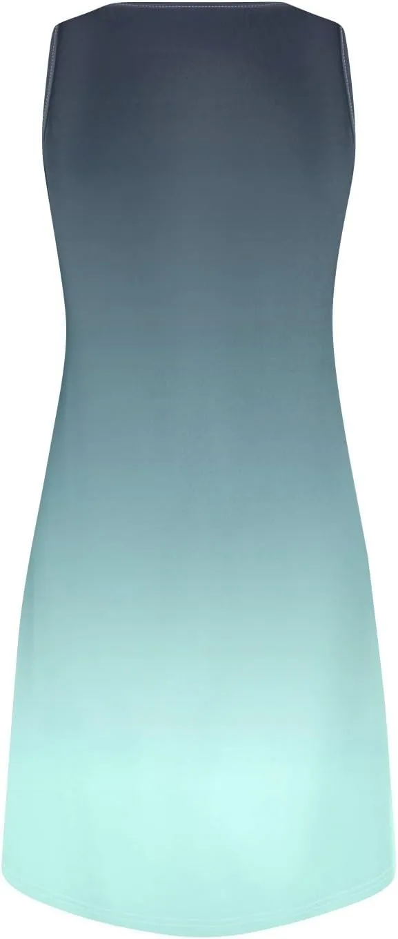 FlekmanArt Women's Tank Nightgown Dresses V Neck Sleepshirts Soft Dress Sleeveless Solid Color Chemise Nightdress S-XXL