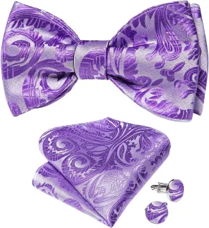 Floral Silk Self-tie Bowties for Man Wedding Accessories Knots Men Groom Bow Ties Hankychief Cufflinks
