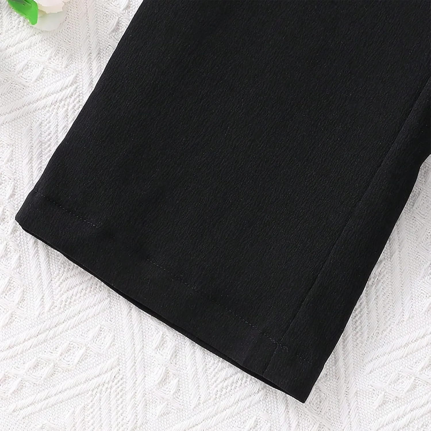 Girls Dress Pants Wide Leg Pants Lightweight Elastic High Waist Straight Leg Loose Trousers Uniform Girls Wide Pants