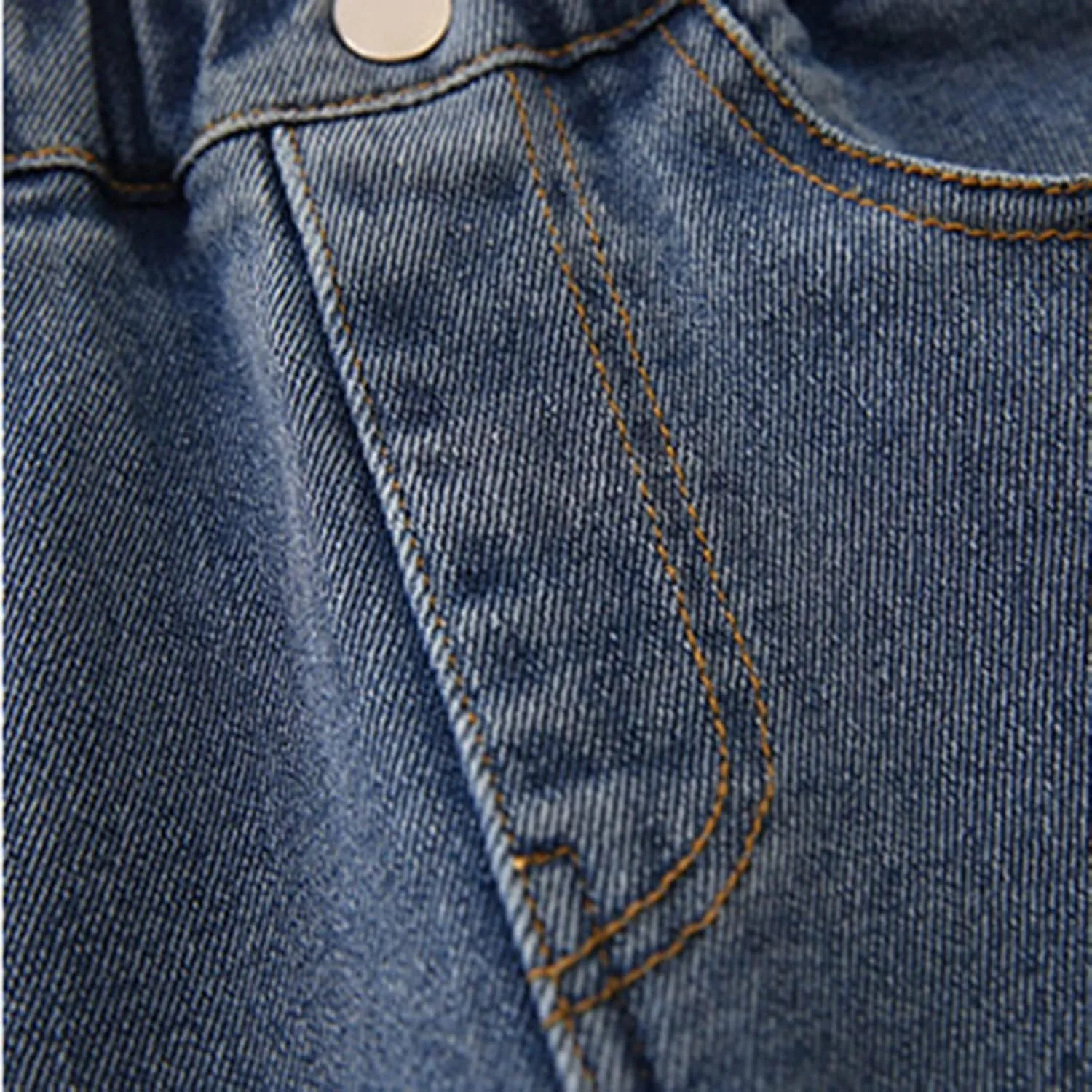 Girls Spring and Autumn Baggy Mop Wide Leg Pants Mid Rise Elastic Band with Pockets Slim Jeans Straight Leg Trousers