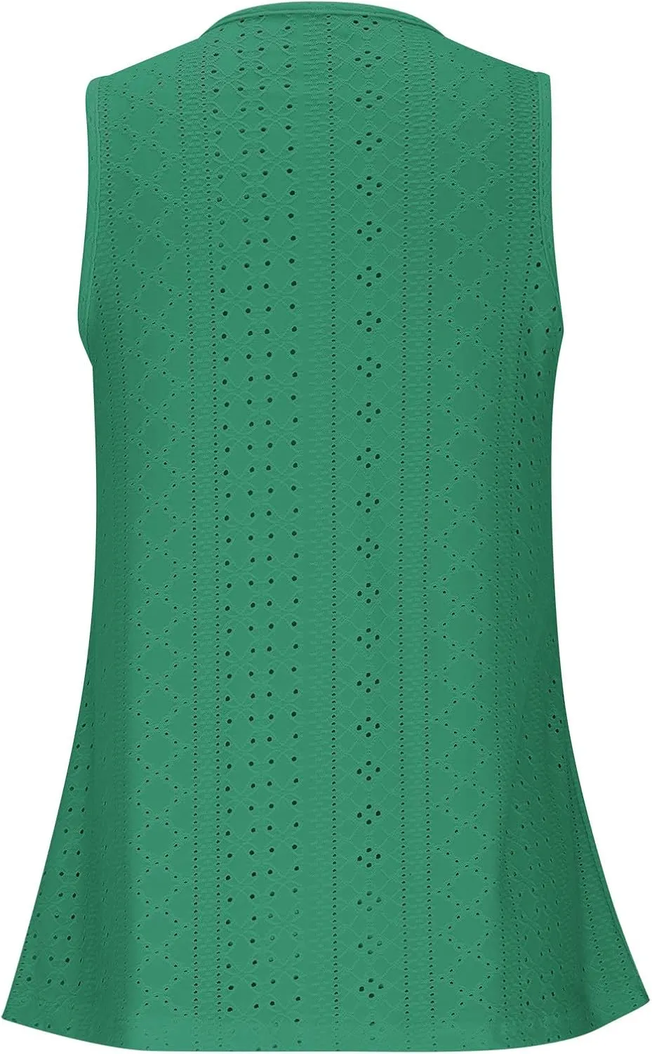 HGps8w Womens Dressy Eyelets Cutout Summer Tank Tops - Sleeveless Casual Strappy V Neck Blouse Going Out Tee Shirts