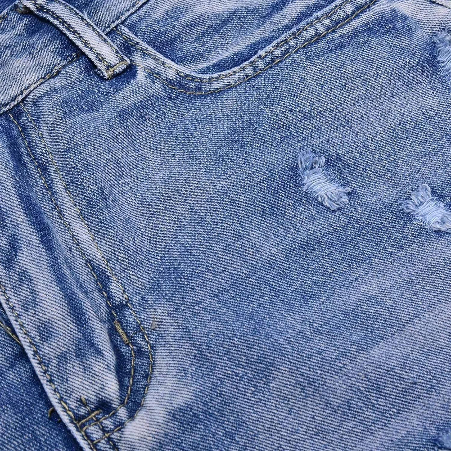 High Waisted Curvy Jeans Shorts For Women Frayed Raw Hem Distressed Ripped Hot Shorts Trendy Pull On Denim Shorts