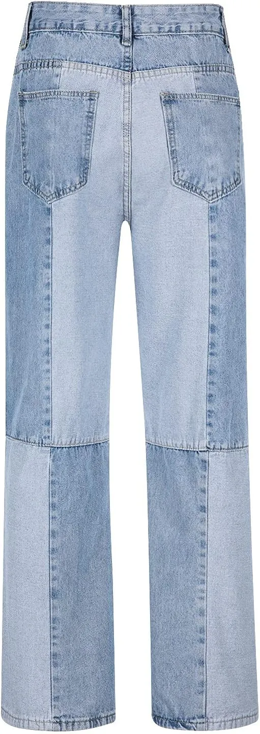 Jeans Fashion Trousers Pocket Drawstring Waist Solid Color Slim Toe Jeans Pants Straight Mid Rise Jeans Men's Pants