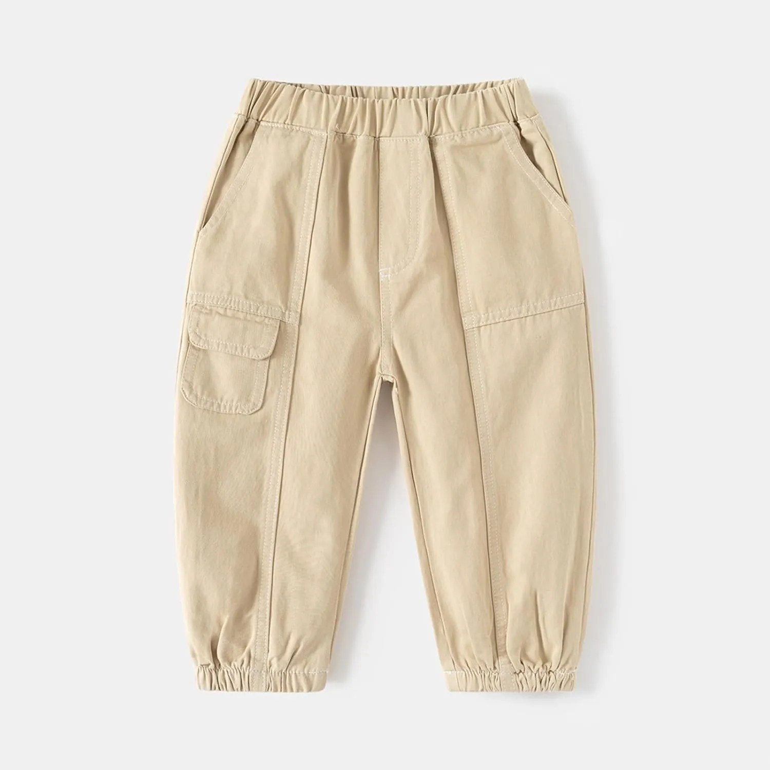 Kids Boys Cargo Pants Elastic Waist Baggy Joggers Light Leisure Toddler Trousers Hiking Outdoor Activities