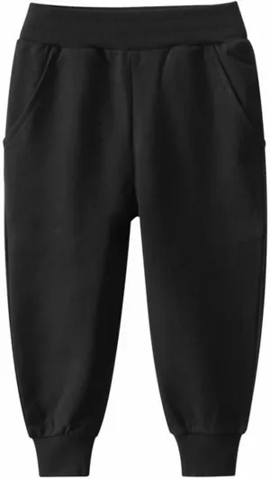 Kids Girls Boys Joggers Pants Sweatpants Elastic Waist Casual Jogging Trousers Bottom Pocket