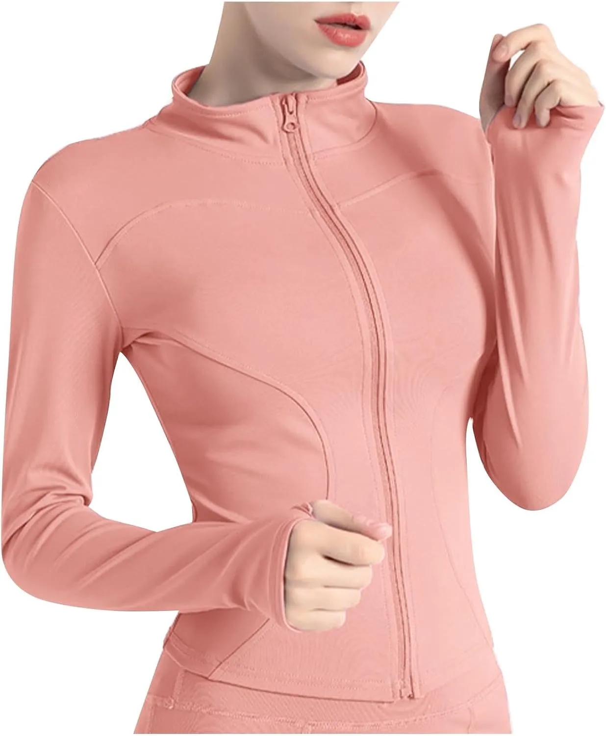 Ladies Gym Tops Women Full Zip Running Jacket Long Sleeve Sports T-Shirt Fitness Workout Yoga Crop Tops Breathable