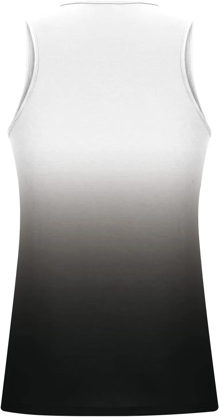 lcziwo Men's Tank Tops Gradient Tie Dye Sleeveless T-Shirts Casual Loose Fit Crewneck Ombre Tank Summer Muscle Workout Tanks