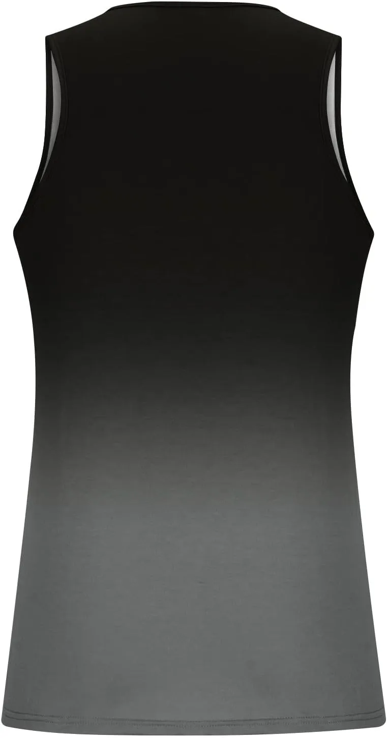 lcziwo Men's Tank Tops Gradient Tie Dye Sleeveless T-Shirts Casual Loose Fit Crewneck Ombre Tank Summer Muscle Workout Tanks