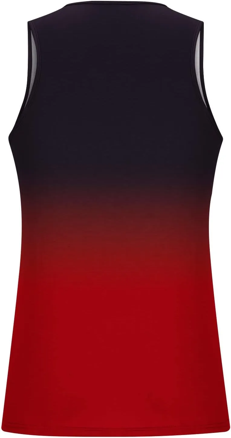 lcziwo Men's Tank Tops Gradient Tie Dye Sleeveless T-Shirts Casual Loose Fit Crewneck Ombre Tank Summer Muscle Workout Tanks
