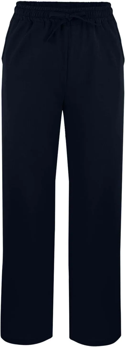 Linen Pants for Women 2025 Summer Elastic Drawstring Waist Straight Wide Leg Slit Trouser Causal Palazzo Fashion Pant