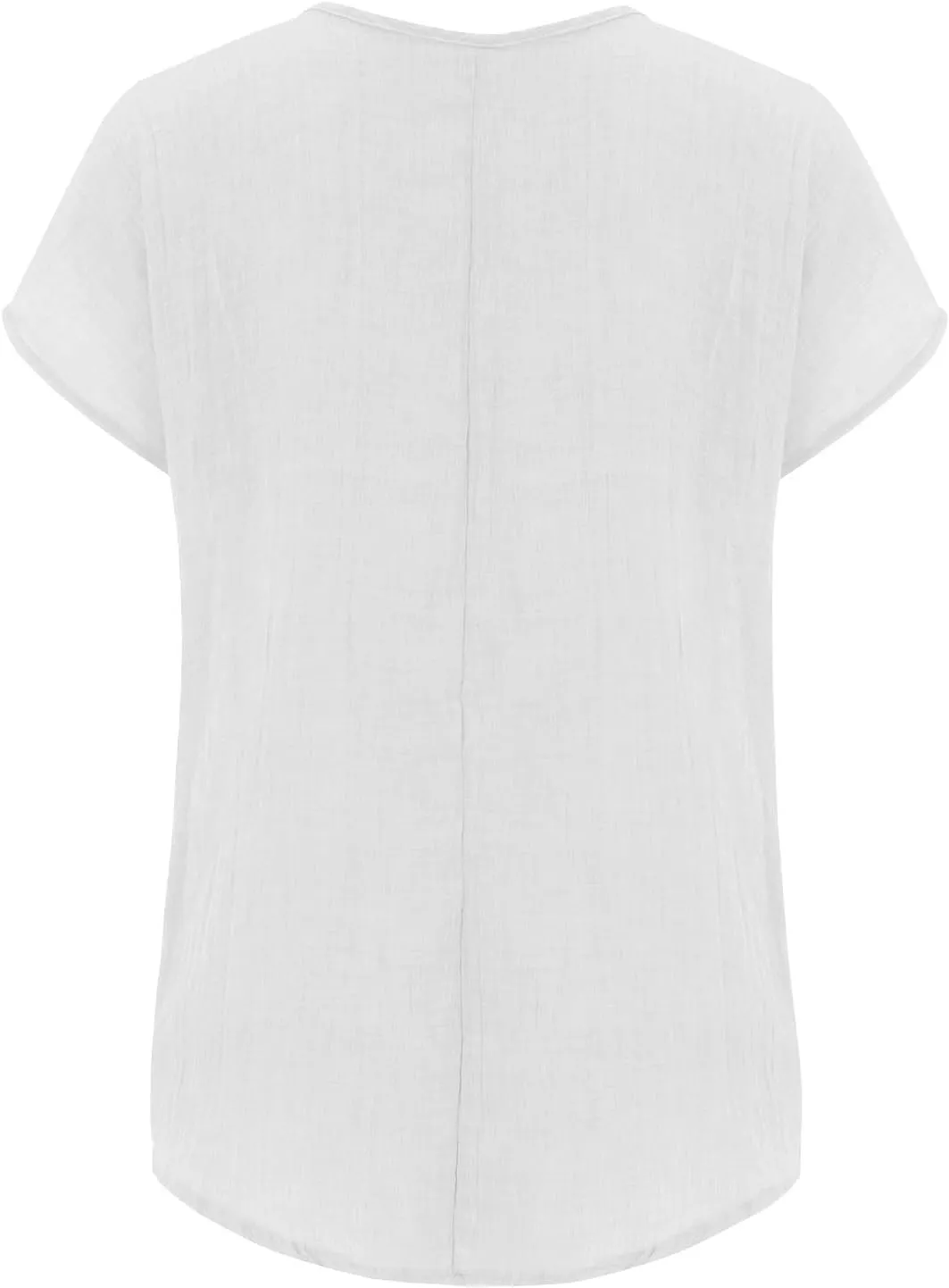 Linen Shirts for Women Summer 2025 Plus Size Short Sleeve V Neck Shirts Solid Cotton Blend Tee Tops Shirt Loose Fit