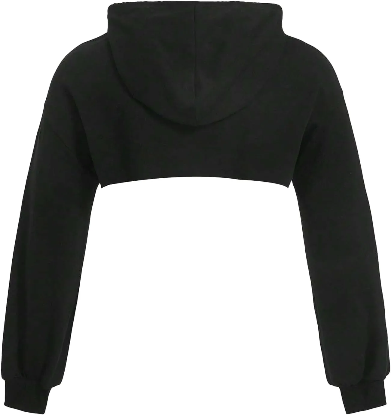 LovelyWholesale Womens Super Cropped Hoodie Sweatshirts Long Sleeve Crop Tops