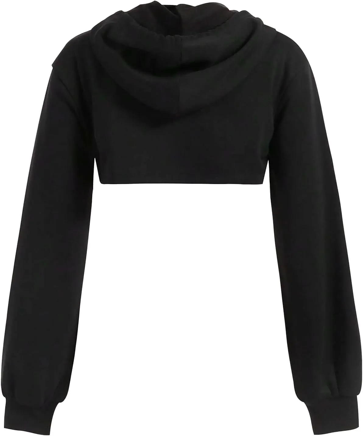 LovelyWholesale Womens Super Cropped Hoodie Zip Up Sweatshirts Long Sleeve Crop Tops