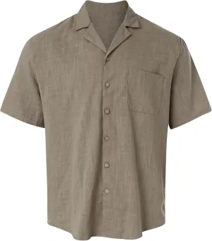 Maiyifu-GJ Men's Cotton Linen Short Sleeve Shirts Summer Casual Button Down Shirts Lightweight Breathable Dress Shirt