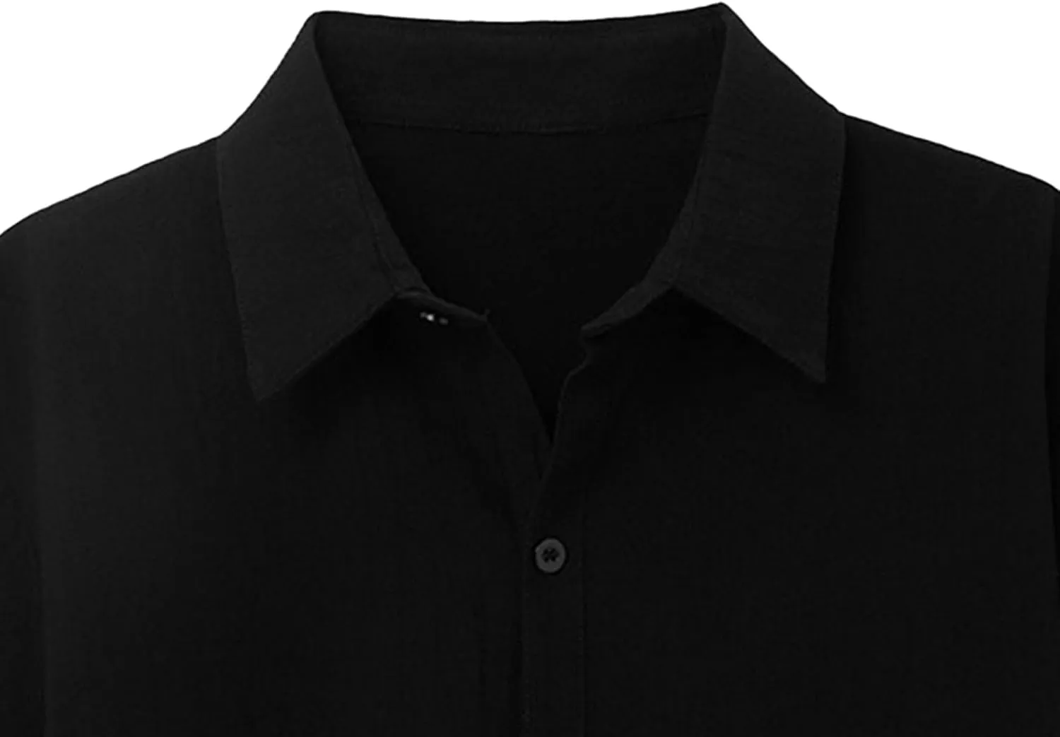 Maiyifu-GJ Men's Summer Cotton Linen Shirts Button Down Short Sleeve Shirts Lightweight Casual Business Dress Shirt