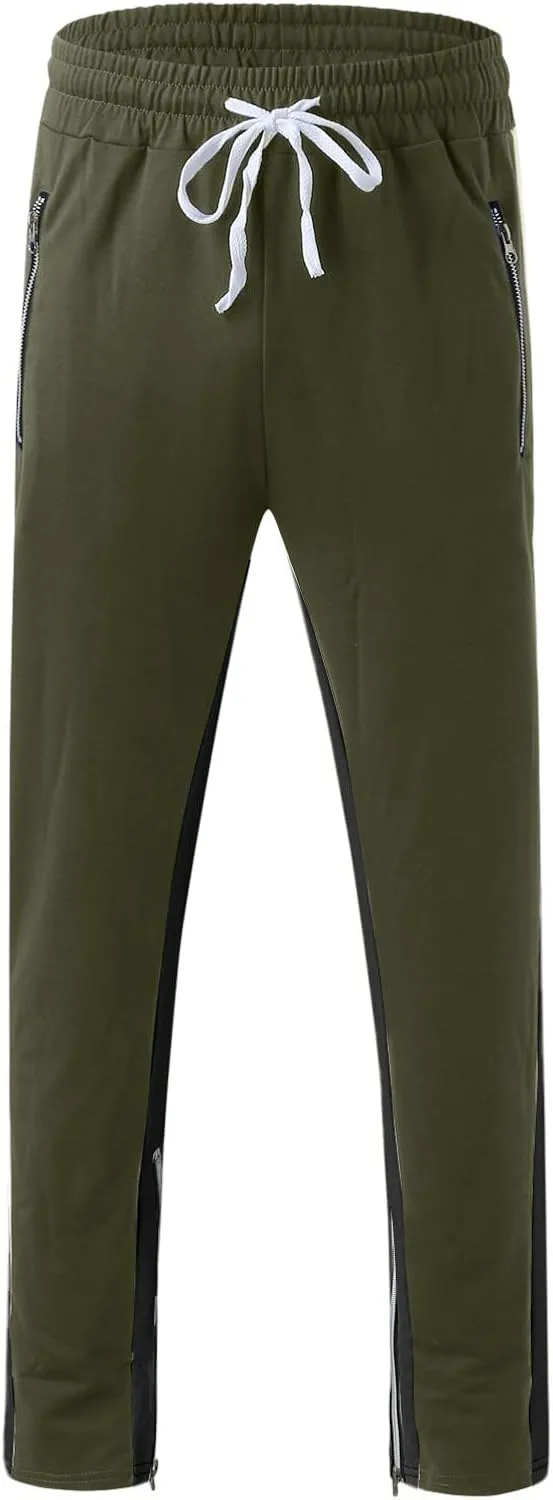 Men Hiking Joggers Sweatpants All Solid Color Painting Cotton Linen Loose Plus Size Loose Straight Sweatpants for Men